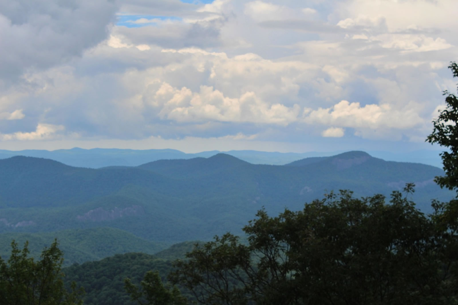 Overlook view on the Blue Ridge Parkway in North Carolina